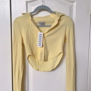 Urban Outfitters Yellow Button-Up Top